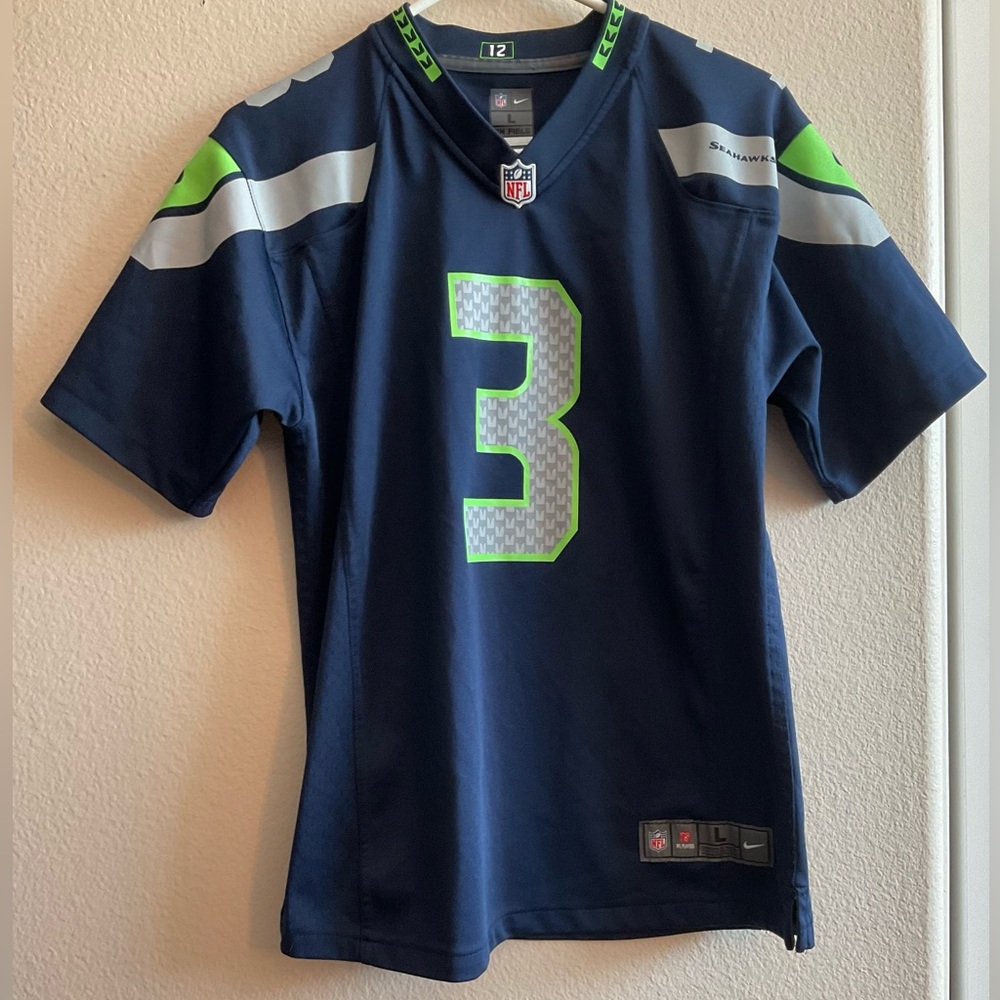 Nike‎ NFL On Field Seattle Seahawks Wilson #3 Youth Large 14/16 Football Jersey